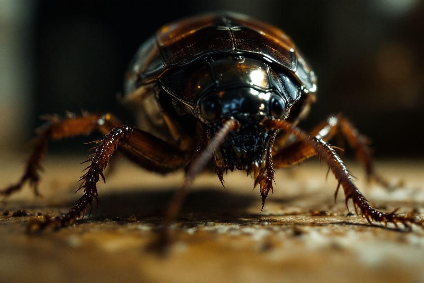 Macro photographie d'un coléoptère avec des pattes velues